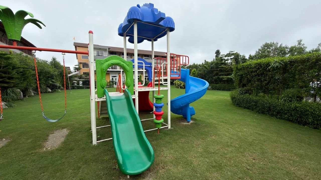 Slides & swings at Evara